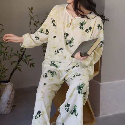 Refresh – Atmungsaktives Loungewear-Set mit Blumenmuster