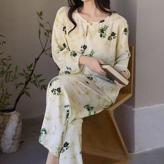 Refresh – Atmungsaktives Loungewear-Set mit Blumenmuster