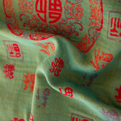 Wende-Bettdecke aus doppellagigem, garngefärbtem Jacquard aus Vintage-Baumwolle