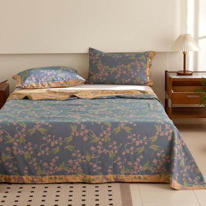 Campanula Wende-Bettdecke aus doppellagigem, garngefärbtem Jacquard aus Baumwolle