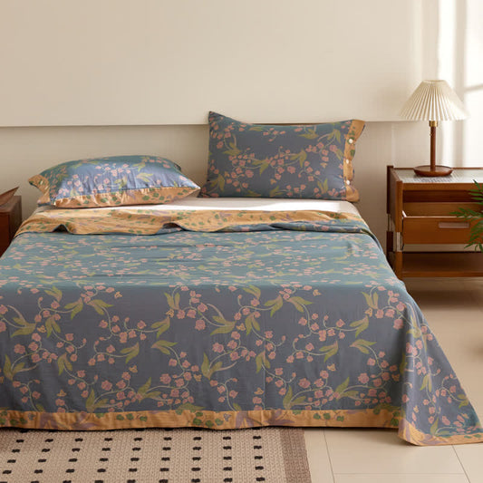 Campanula Wende-Bettdecke aus doppellagigem, garngefärbtem Jacquard aus Baumwolle