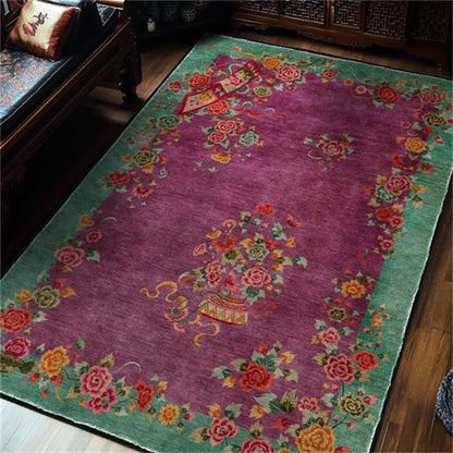 Weicher, waschbarer Anti-Rutsch-Teppich im Vintage-Rose-Design
