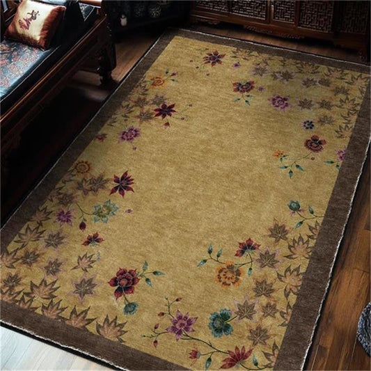 Rutschfester Indoor-Outdoor-Teppich mit floralem Ahornblatt