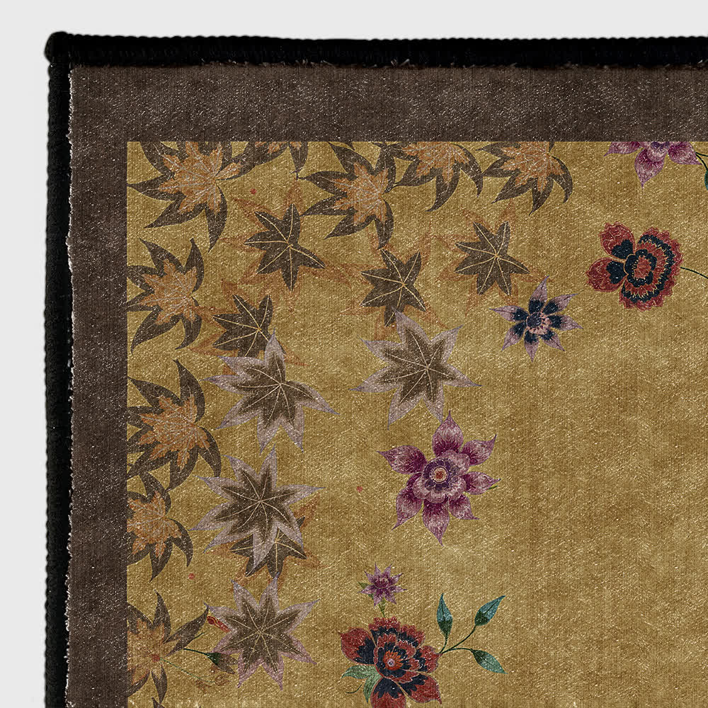 Rutschfester Indoor-Outdoor-Teppich mit floralem Ahornblatt