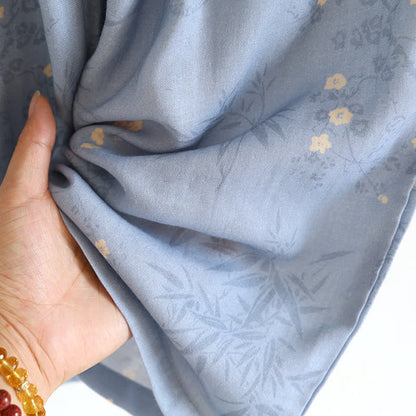 Elegantes, kurzärmliges Pyjama-Set aus Bambusfaser mit Blumenmuster