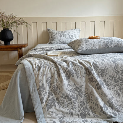 Elegante Sommerdecke aus garngefärbter Pflanzenbaumwolle im Jacquard-Stil