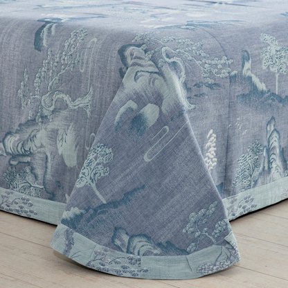 Bettwäscheset aus Baumwollgaze mit Knopflandschaft (4-teilig)