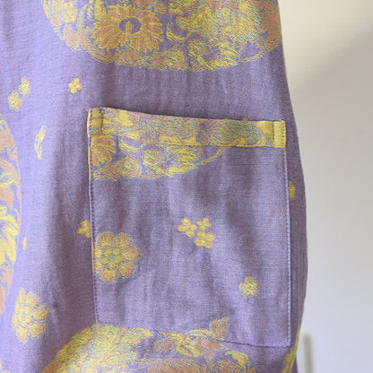 Pyjama-Set aus Baumwollgaze mit V-Ausschnitt und Vintage Blossom