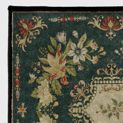 Waschbarer, rutschfester Küchenteppich mit Retro-Blumenmuster
