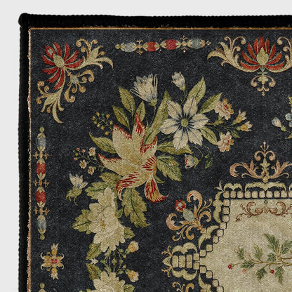 Waschbarer, rutschfester Küchenteppich mit Retro-Blumenmuster