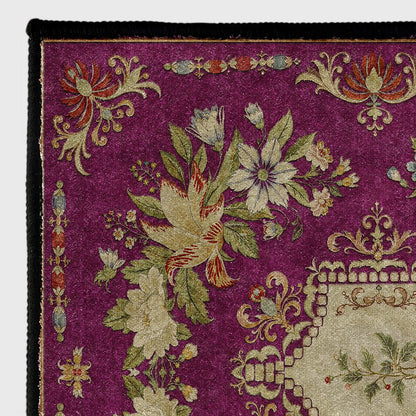 Waschbarer, rutschfester Küchenteppich mit Retro-Blumenmuster