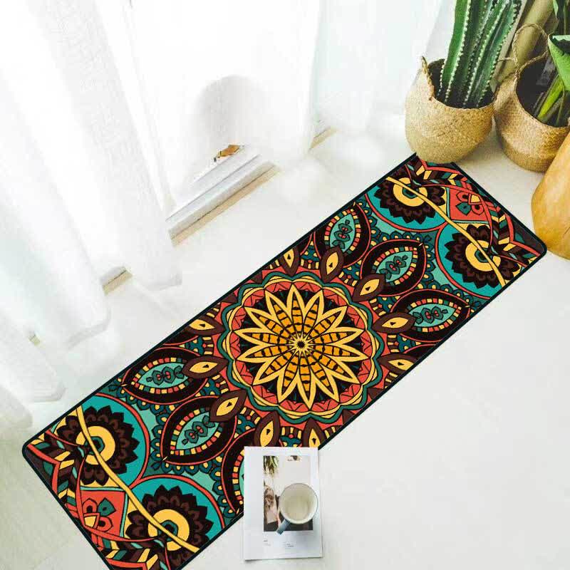 Rutschfester Vintage Mandala Küchenteppich