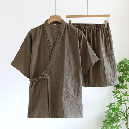 Unisex-Kimono-Pyjama-Set aus Baumwollgaze