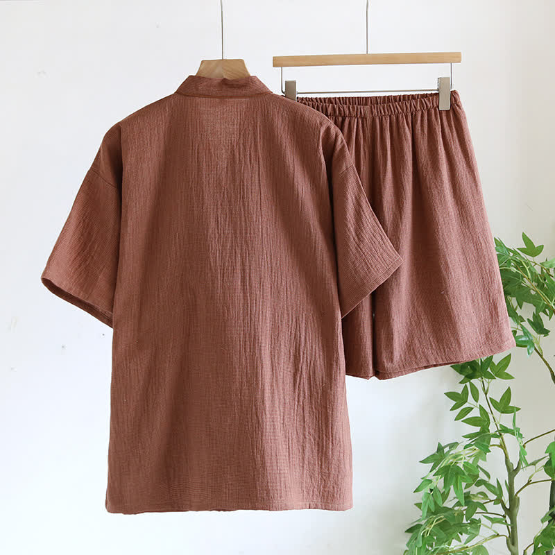 Unisex-Kimono-Pyjama-Set aus Baumwollgaze