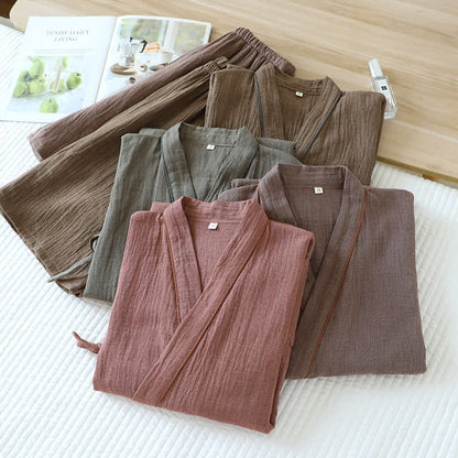Unisex-Kimono-Pyjama-Set aus Baumwollgaze
