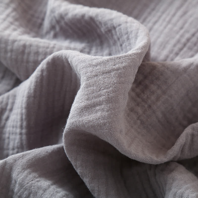 Unisex-Kimono-Pyjama-Set aus einfarbiger Baumwollgaze