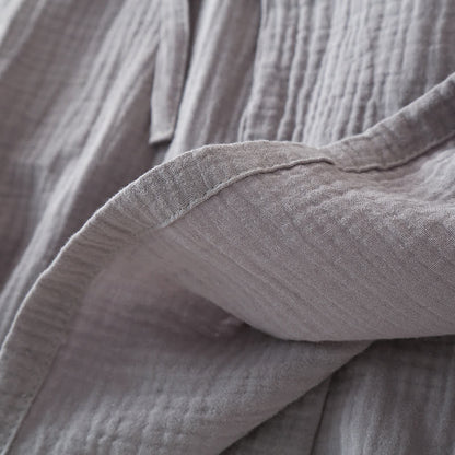 Unisex-Kimono-Pyjama-Set aus einfarbiger Baumwollgaze