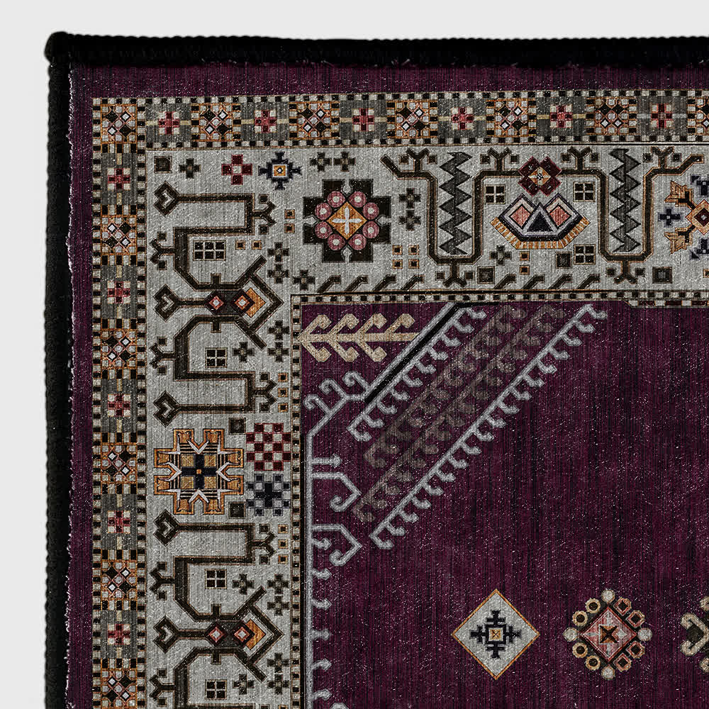 Weicher Teppich im persischen Ethno-Stil im Retro-Stil