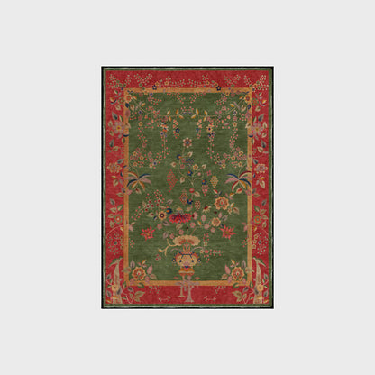 Faltbarer Anti-Rutsch-Teppich mit Retro-Blumenmuster
