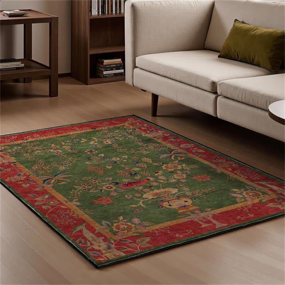 Faltbarer Anti-Rutsch-Teppich mit Retro-Blumenmuster