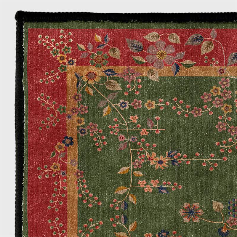 Faltbarer Anti-Rutsch-Teppich mit Retro-Blumenmuster
