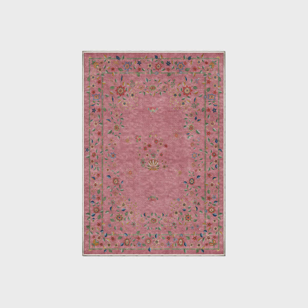 Faltbarer Teppich für drinnen und draußen mit Retro-Blumenmuster