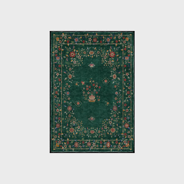 Faltbarer Teppich für drinnen und draußen mit Retro-Blumenmuster