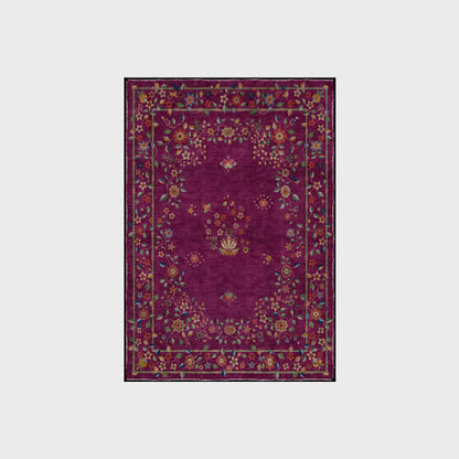 Faltbarer Teppich für drinnen und draußen mit Retro-Blumenmuster
