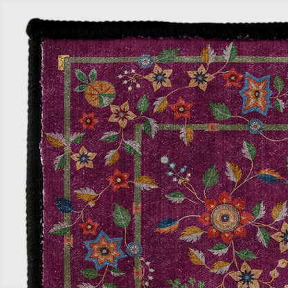 Faltbarer Teppich für drinnen und draußen mit Retro-Blumenmuster