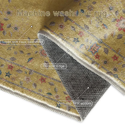 Faltbarer Teppich für drinnen und draußen mit Retro-Blumenmuster