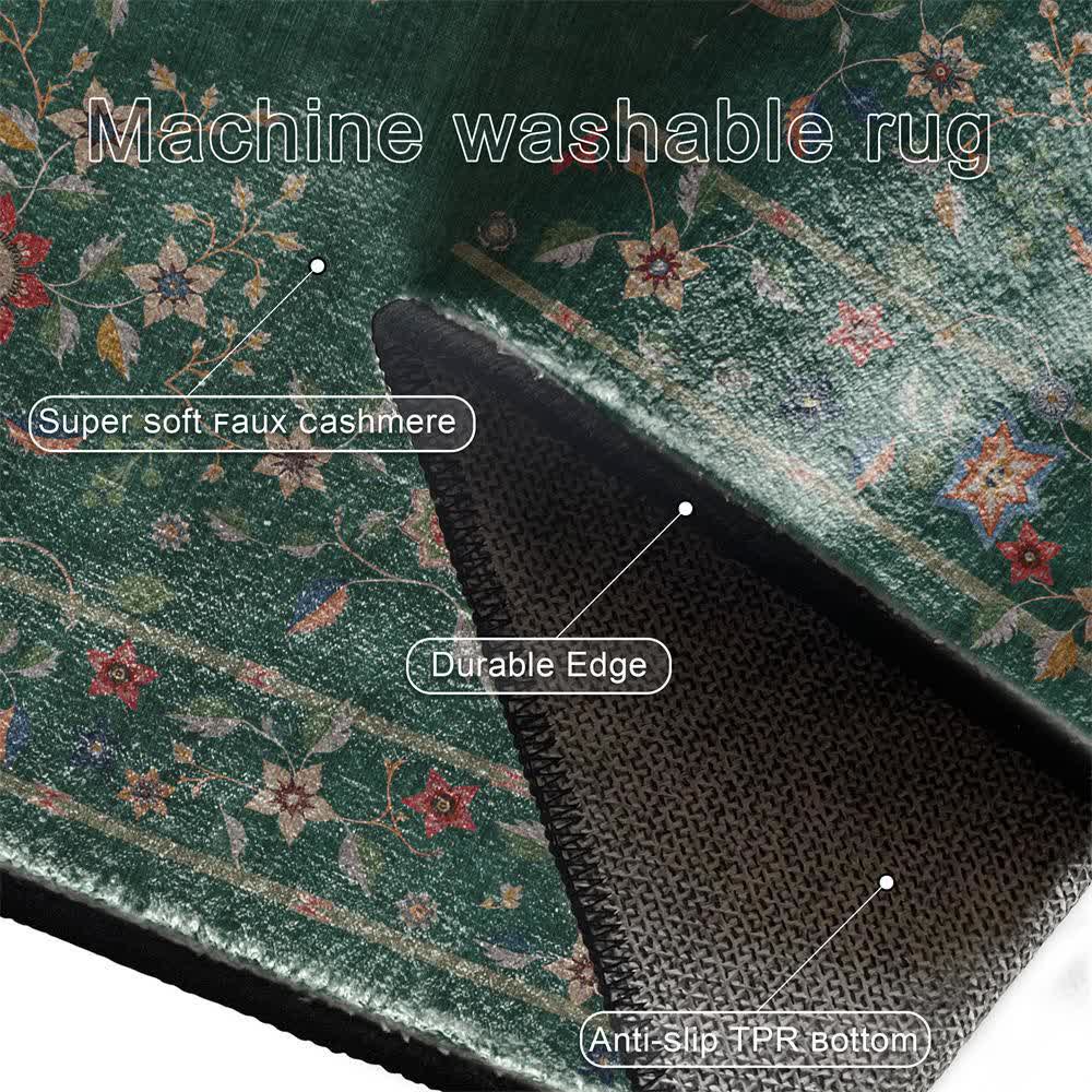Faltbarer Teppich für drinnen und draußen mit Retro-Blumenmuster