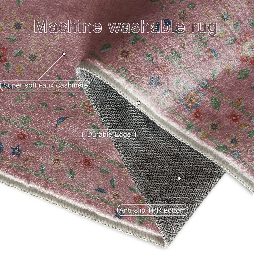 Faltbarer Teppich für drinnen und draußen mit Retro-Blumenmuster