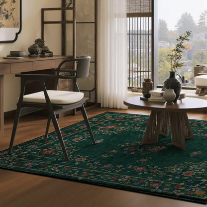 Faltbarer Teppich für drinnen und draußen mit Retro-Blumenmuster
