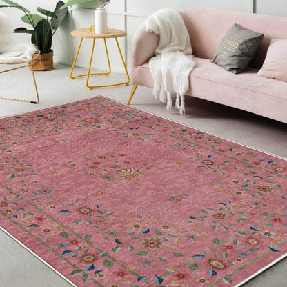 Faltbarer Teppich für drinnen und draußen mit Retro-Blumenmuster