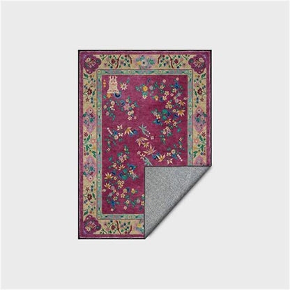 Teppich für drinnen und draußen mit Retro-Blumenmuster