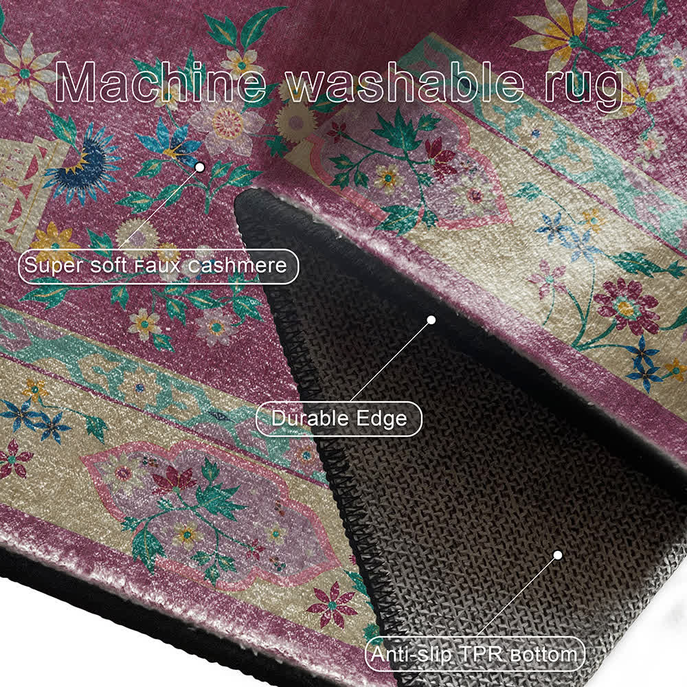 Teppich für drinnen und draußen mit Retro-Blumenmuster
