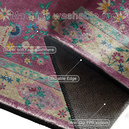 Teppich für drinnen und draußen mit Retro-Blumenmuster