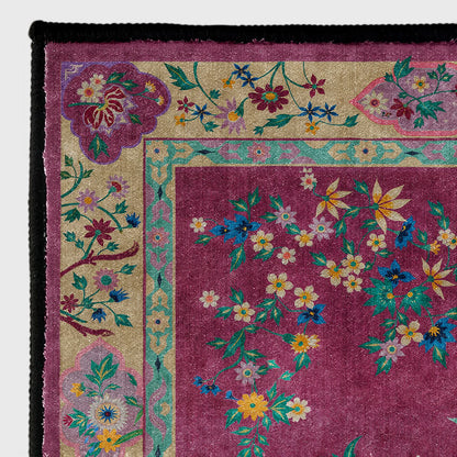 Teppich für drinnen und draußen mit Retro-Blumenmuster