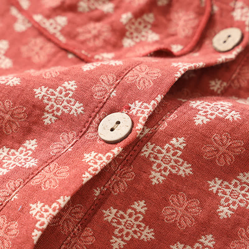 Retro-Nachthemd aus Baumwollgaze-Jacquard