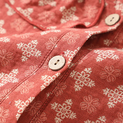 Retro-Nachthemd aus Baumwollgaze-Jacquard