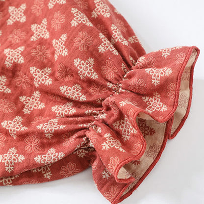 Retro-Nachthemd aus Baumwollgaze-Jacquard