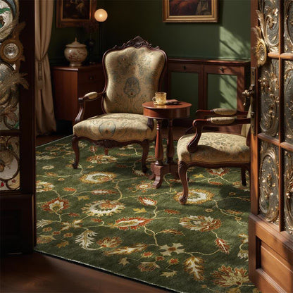 Rutschfester Teppich für drinnen und draußen mit Paisley-Blumenmuster