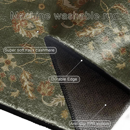 Rutschfester Teppich für drinnen und draußen mit Paisley-Blumenmuster