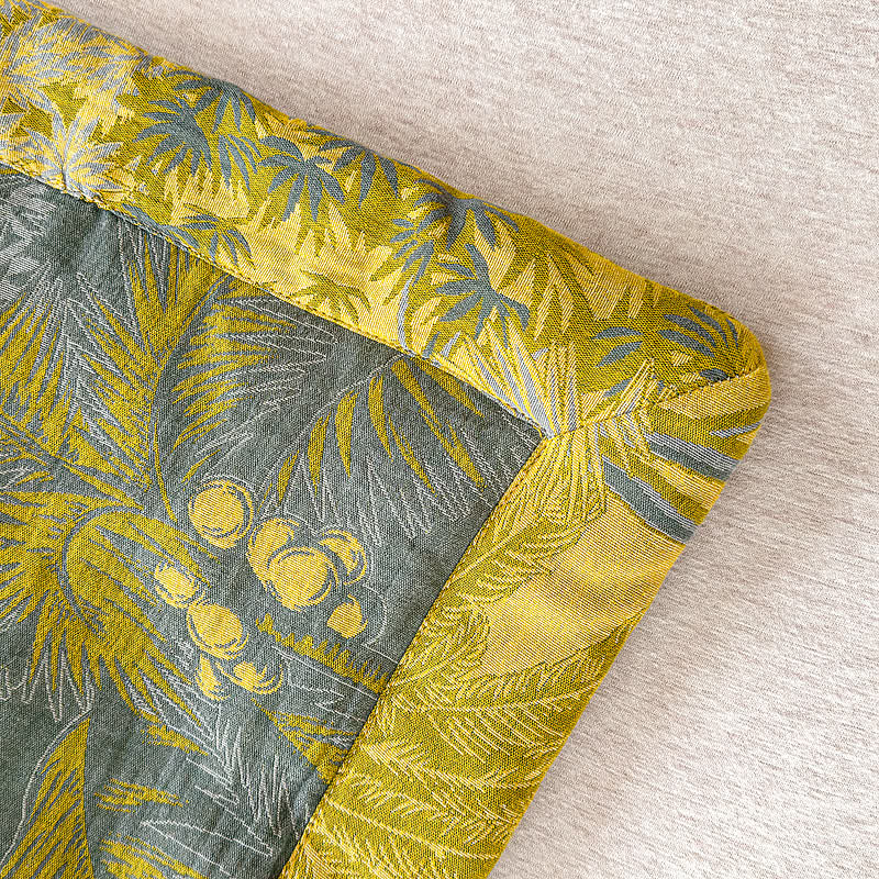 Vintage Tropical Doppellagige Sommerdecke aus reiner Baumwolle