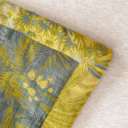 Vintage Tropical Doppellagige Sommerdecke aus reiner Baumwolle