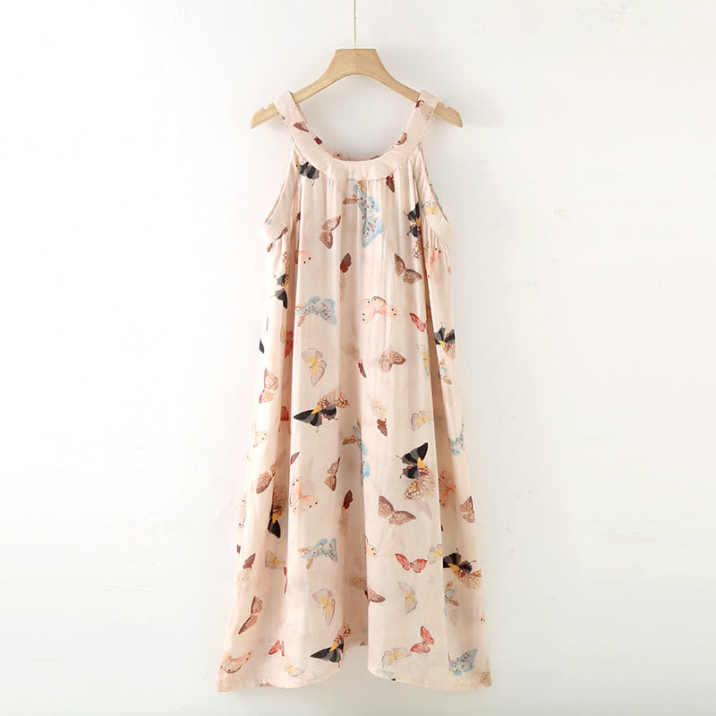 Nachthemd mit Vintage-Schmetterlingsdruck
