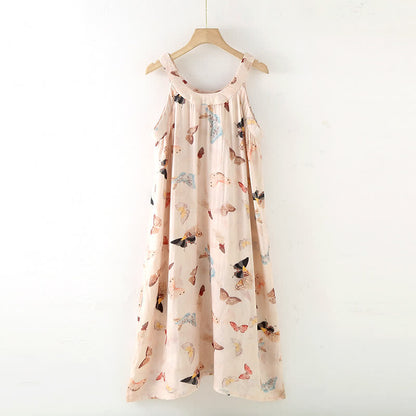 Nachthemd mit Vintage-Schmetterlingsdruck