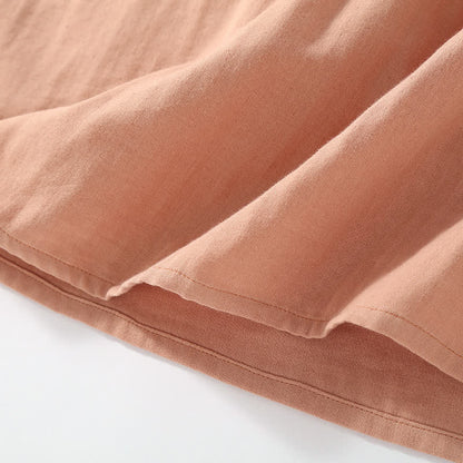 Elegantes Loungewear-Set aus doppellagiger Baumwollgaze mit Blumenmuster