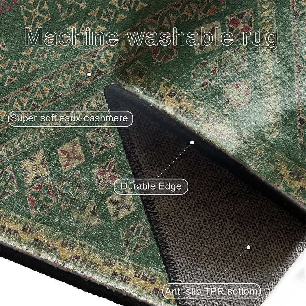 Marokkanischer geometrischer dunkelgrüner Flächenteppich