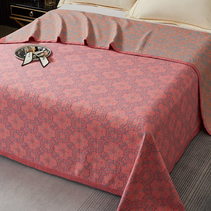 Baumwoll-Garngefärbte Steppdecke mit Vintage-Blumenmuster